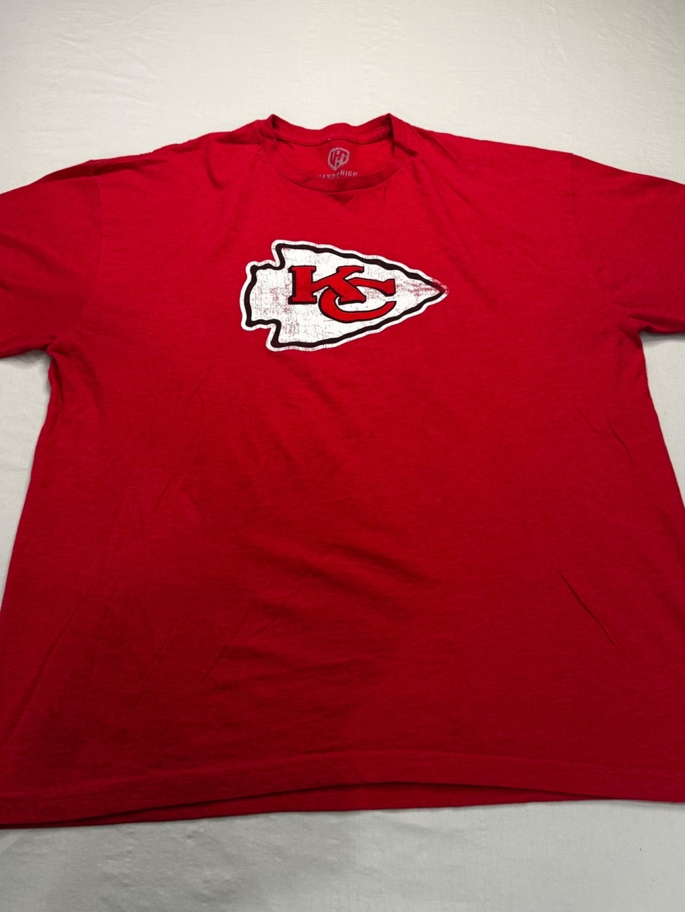 Kansas City Chiefs T Shirt Men’s XL HandsHigh Red KC Logo NFL Football